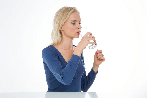 Profile of nice woman on background — Stock Photo, Image