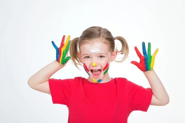 Little indian girl scream — Stock Photo, Image