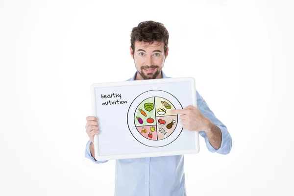 Giovane che insegna il modo corretto di mangiare — Foto Stock