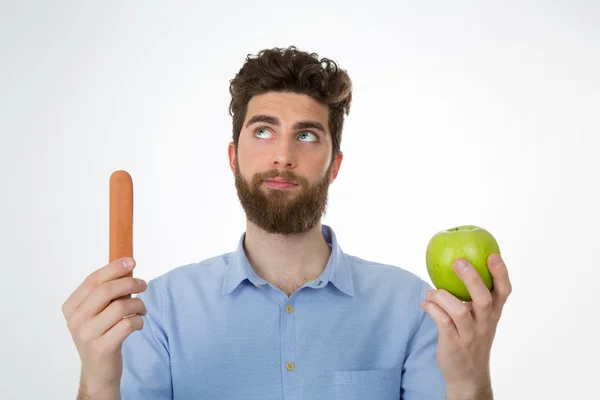 Saludable o poco saludable? Este es el problema. —  Fotos de Stock