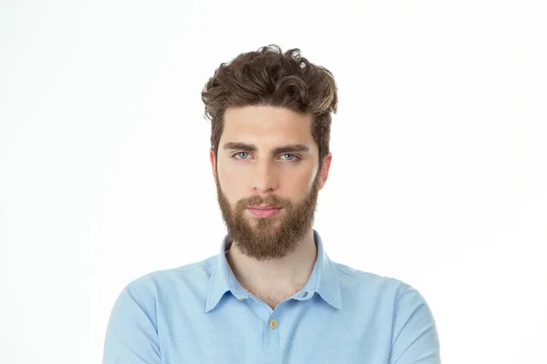 Portrait of a serious bearded man — Stock Photo, Image