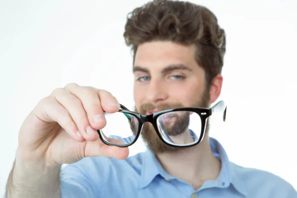 Beau homme avec des lunettes — Photo