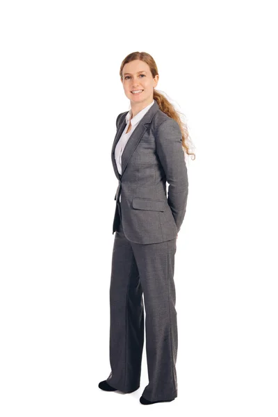 Business woman with red hair standing — Stock Photo, Image