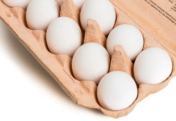 Jaja w pojemniku, karton — Zdjęcie stockowe