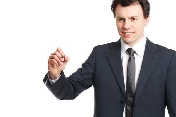 Young businessman writing — Stock Photo, Image