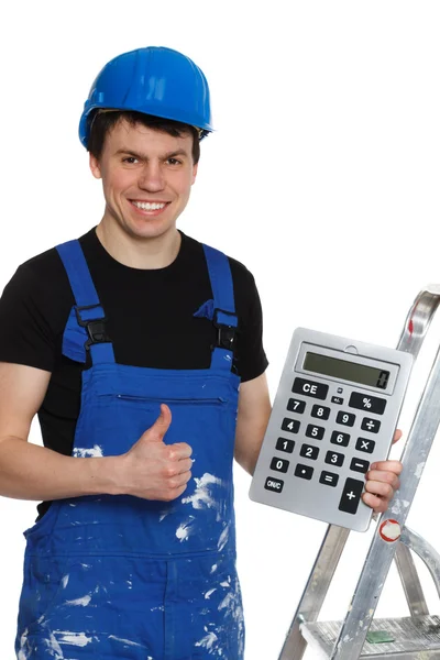 Professional worker with calculator — Stock Photo, Image