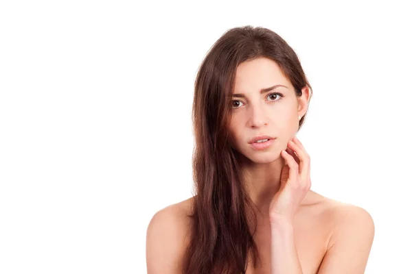 Retrato de mujer hermosa con piel perfecta — Foto de Stock