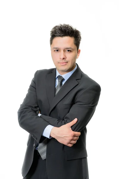 Retrato de hombre de negocios guapo en traje — Foto de Stock