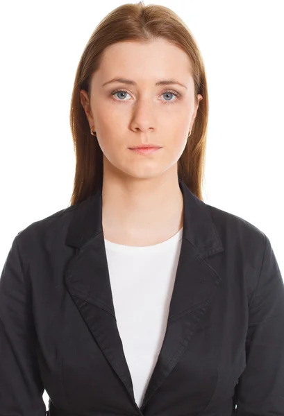Frontalporträt einer Geschäftsfrau — Stockfoto