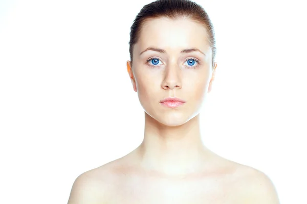 Portrait of beautiful woman with clean skin — Stock Photo, Image