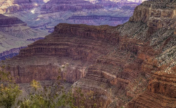 Farbschichten am Grand Canyon am frühen Morgen — Stockfoto
