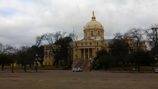 Timelapse del Palacio de Justicia del Condado de McLennan en Waco, Texas — Vídeos de Stock