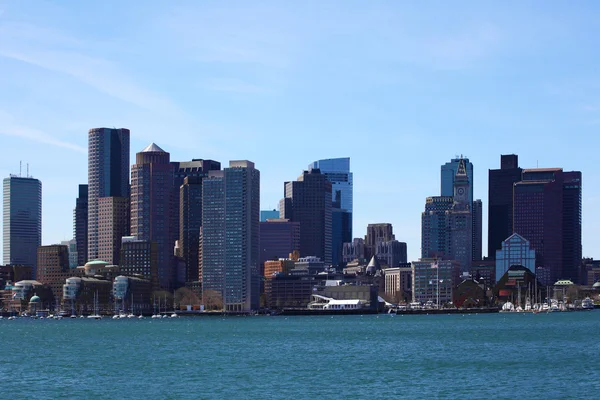 Vista cercana del horizonte de Boston, Massachusetts — Foto de Stock