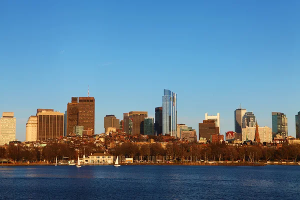 Ampia vista sullo skyline di Boston, Massachusetts — Foto Stock