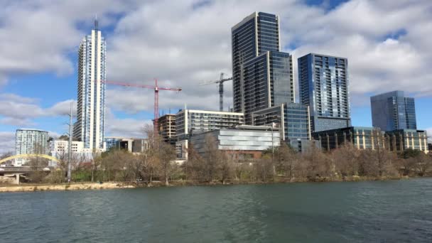 Veduta dello skyline di Austin in una giornata di sole — Video Stock