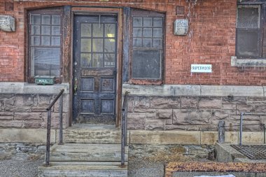 Eski Galt ayrıntılarını tren istasyonu Ontario, Kanada
