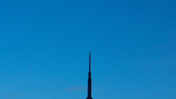 Quick zoom of Toronto city center timelapse day to night — Stock Video