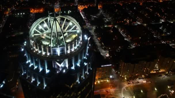 Calendário do Boston, Massachusetts Skyline à noite — Vídeo de Stock