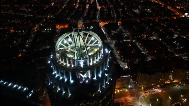 Timelapse z Boston, Massachusetts centrum miasta w nocy — Wideo stockowe