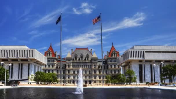 Timelapse din clădirea legislativă Albany — Videoclip de stoc