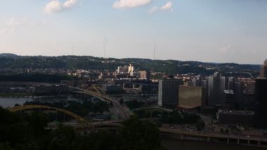 Timelapse Pittsburgh şehir merkezine hareket kontrollü
