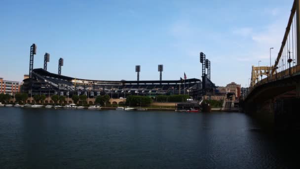 PNC Park, домашняя площадка Pittsburgh Pirates — стоковое видео