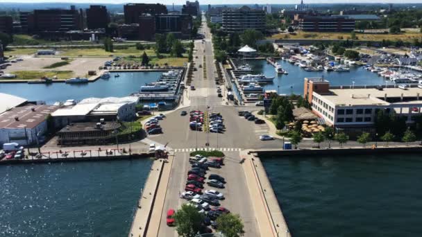 View from Bicentennial Tower in Erie, Pennsylvania — Stock Video