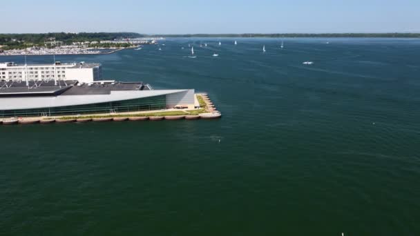 Vista del Timelapse desde la Torre del Bicentenario en Erie, Pennsylvania — Vídeos de Stock