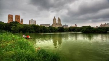 4 k Ultrahd Central Park arka plan içinde gökdelenler ile
