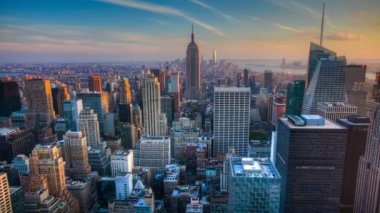 4 k Ultrahd A güzel timelapse gece Manhattan'ın kalbinde