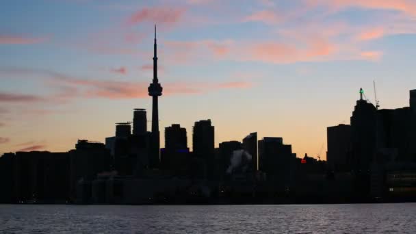 4 k Ultrahd Toronto city center timelapse in de schemering — Stockvideo