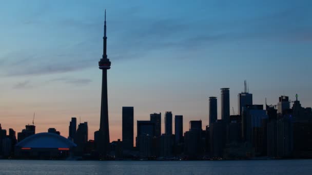 4 k Ultrahd Toronto şehir merkezi timelapse alacakaranlıkta — Stok video