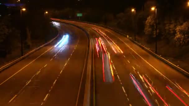 4k Ultrahd Timelapse av natt trafikerar i Toronto, Ontario, Kanada — Stockvideo