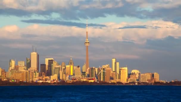 4 k Ultrahd Twilight timelapse a Toronto skyline — Stock videók