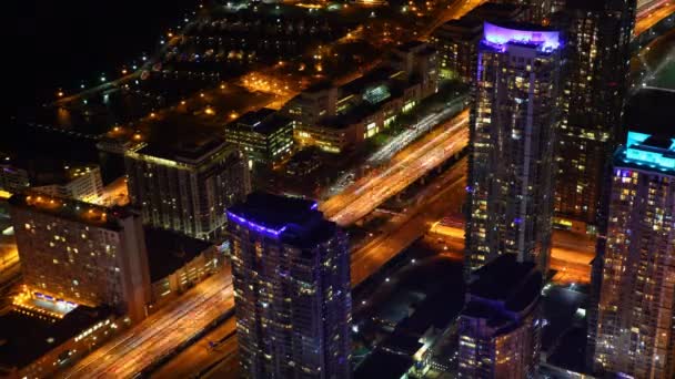 4 k Ultrahd A timelapse pohled Toronto dne do noci — Stock video