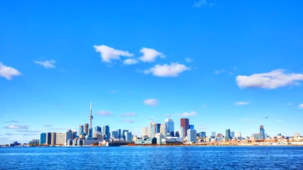 4K UltraHD Timelapse vista del puerto de Toronto y skyline, Canadá — Vídeos de Stock