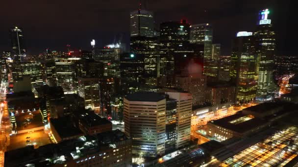 Noche 4K UltraHD en el centro de Toronto — Vídeos de Stock