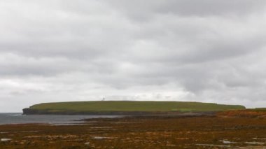 4 k Ultrahd görünümünü Broch Birsay, Orkney, İskoçya