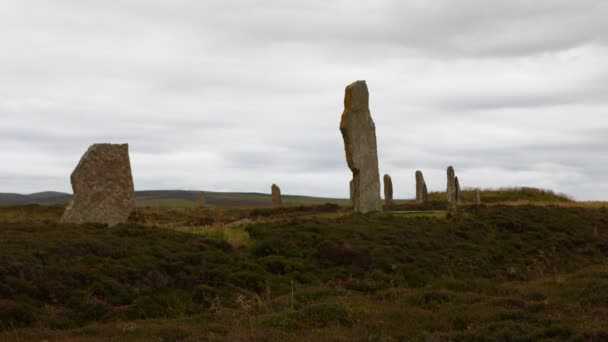 4 k Ultrahd Ring of Brodgar, Orkney, Schotland — Stockvideo