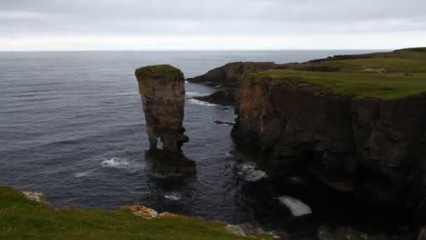 4 k Ultrahd zamek Yesnaby, Orkney, Szkocja — Wideo stockowe