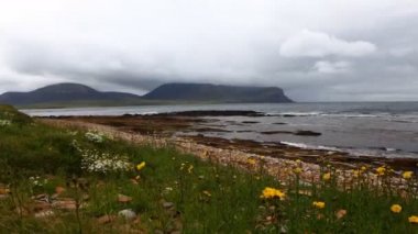 4 k Ultrahd Timelapse manzara Warbeth Beach, Orkney, İskoçya