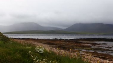 4 k Ultrahd Timelapse manzara Orkney, İskoçya'da Warbeth Beach
