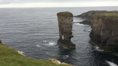 4 k Ultrahd Castle Yesnaby, Orkney, İskoçya