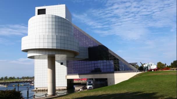 4 k Ultrahd το Rock and Roll Hall of Fame και Μουσείο, Κλίβελαντ, Οχάιο — Αρχείο Βίντεο