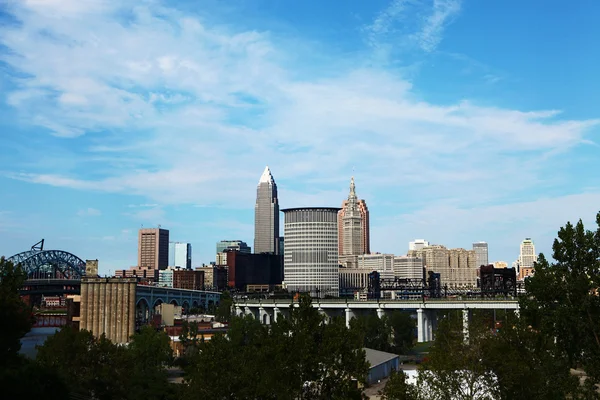Vista del horizonte de Cleveland, Ohio — Foto de Stock