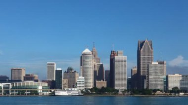 Detroit siluetinin 4K UltraHD Zaman Çizelgesi