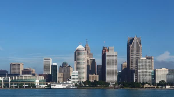 4K UltraHD Timelapse de l'horizon de Detroit — Video