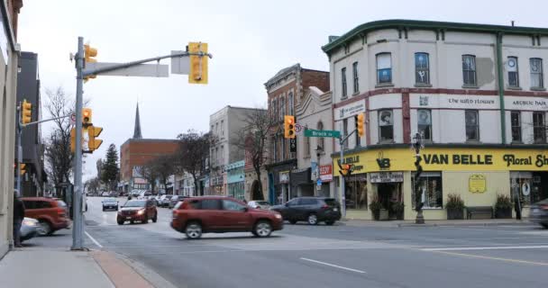 Downtown Cena Whitby Ontário Canadá — Vídeo de Stock