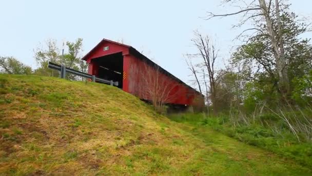 Houck Covered Bridge Indiana Spojené Státy — Stock video