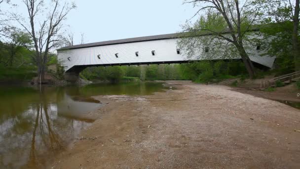 Jackson Covered Bridge Indiana Estados Unidos — Vídeo de stock